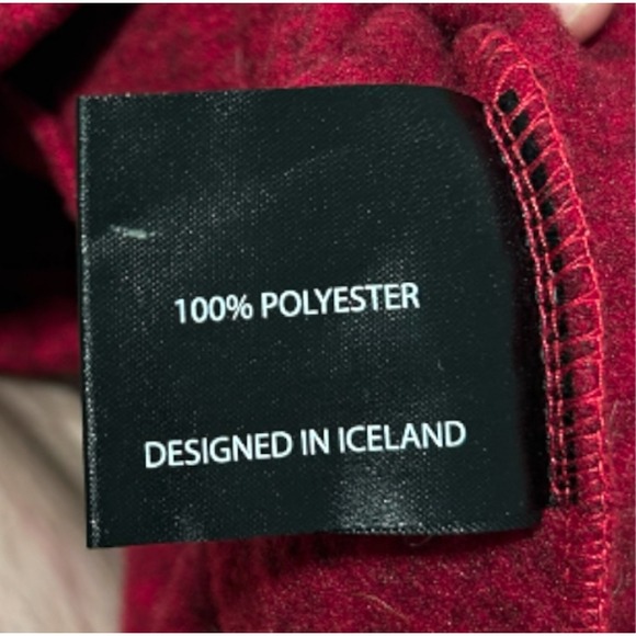 ICEWEAR Iceland Red‎ Black Heathered Full Zip Fleece Jacket Women's Small - Picture 5 of 6